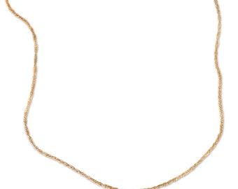 High Quality Twisted 14K Gold / Rose Gold Filled Chain 20 Inches -Whole Sale Pricing - Qty Discount starting at 10 pcs Singapore Chain