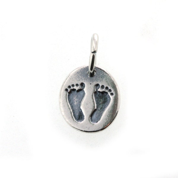 NEW LOWER PRICE Sterling Silver Baby Feet Imprint as low as 3.25 each!