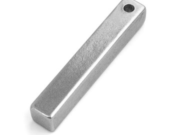 New! Pewter 1.5  Inch x 6mm  Solid Rectangle Bar - For Your Hand Stamping Jewelry