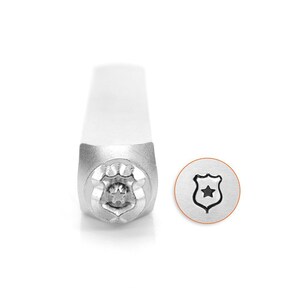 ImpressArt- Police Badge Design Stamp, 6mm - Low Shipping!