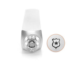 ImpressArt- Police Badge Design Stamp, 6mm - Low Shipping!