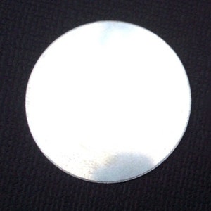 2 disques ronds en argent sterling de calibre 22 de 1 1/2 po. - Fournitures pour estampage à la main