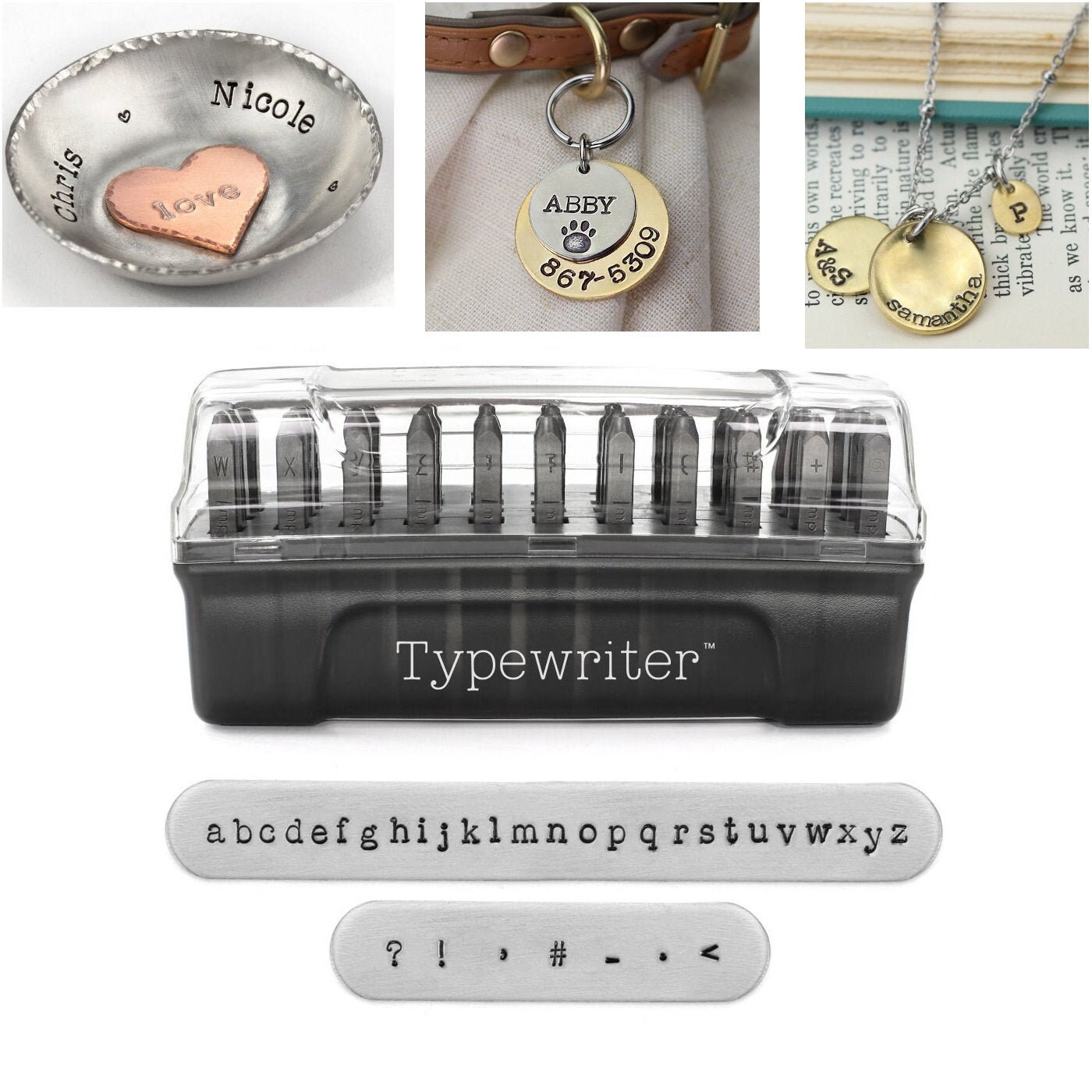 2mm Typewriter Font Lowercase Metal Alphabet Letter Stamp Set
