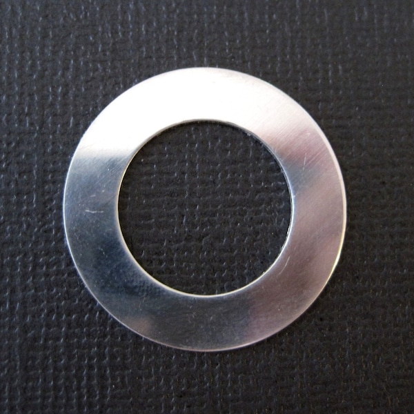 Bulk Pricing Available Now - Sterling Silver 1 inch Round Circle Blank Washer 22 Gauge - for Hand Stamping Jewelry as low as 6.35 ea!