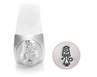 ImpressArt- 7mm, Bride Stick Figure Design Stamp