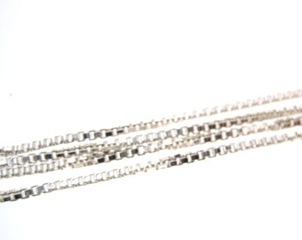 1 Qty 16 inch Sterling Silver 1.2 mm Box Chain - Finished and READY TO WEAR with Spring Clasp