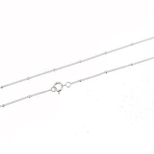 NEW  1.9mm 18 Inches High Quality Finished Sterling Silver Saturn/Satellite Chain with Spring Clasp Select Qty Discount