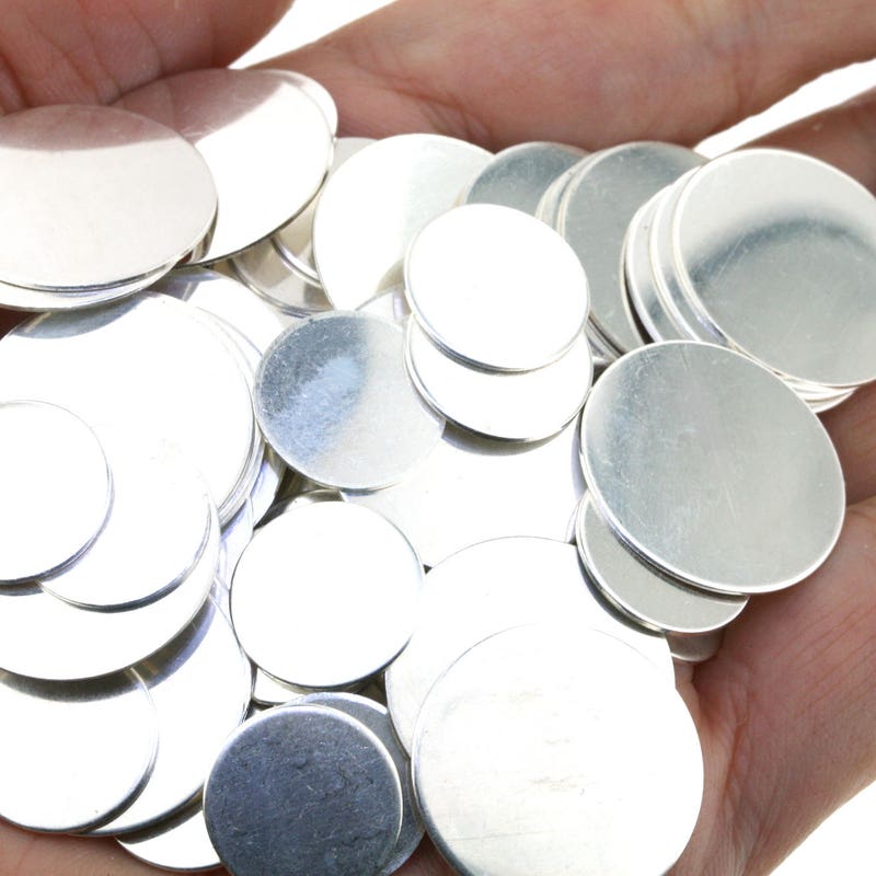 1/2 Sterling Silver Disc - Etsy