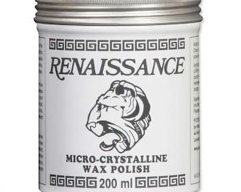 Large Renaissance Polishing Wax - Works great on Copper and Brass to keep from tarnishing and Seals Patinas 6.75 oz / 200 ml  Museum Grade