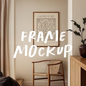 Mockup luxe interieurlijst Photoshop DIN A