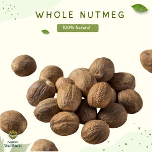 Premium Whole Nutmeg – All-Natural Spice for Baking, Cooking, and Aromatic Blends
