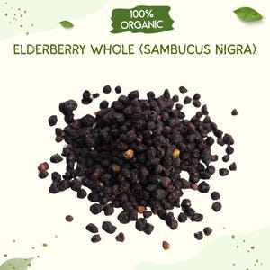 Organic Elderberries - Whole | Sambucus Nigra | Premium Quality