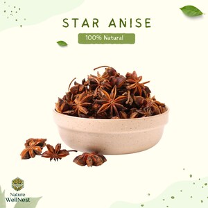 Whole Star Anise – Aromatic, All-Natural Spice for Cooking, Baking & Tea