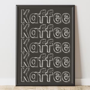 Coffee Coffee Coffee Poster, Digital Download, Art Print, Gift, Coffee Love Wall Art, Morning, Kitchen, Coffee Maker, Illustration