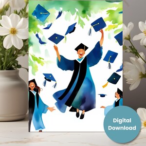 Félicitations, promotion 2025 - remise des diplômes - téléchargement numérique - carte de correspondance pour la promotion 2025 - tailles A7 (5 x 7) A6 (6,25 x 4,5) A1 (4,875 x 3,5)