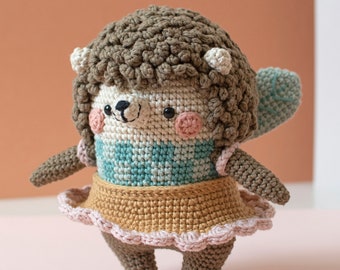 Pica Pau Amigurumi Crochet Toy Hedgehog Pattern. Mabel Hedgehog