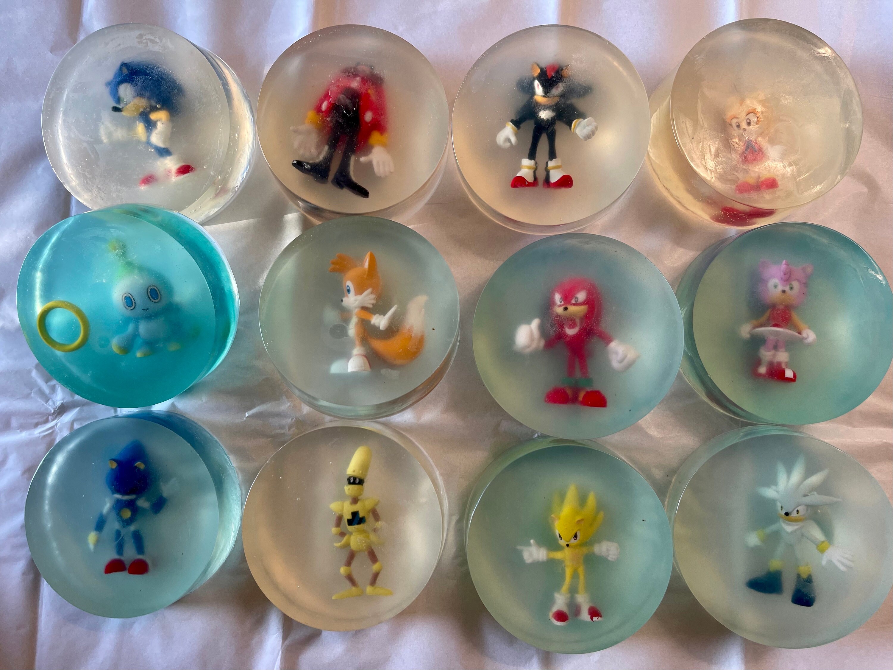 Sonic Hedgehog Action Figure Soaps Just for Kids Fragranced in Fruit