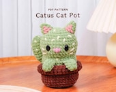 Cactus Cat Crochet Pattern, Amigurumi Crochet Pattern, Plant Pot Crochet Tutorial, DIY Home Decor PDF, Easy Crochet Pattern, PDF Pattern