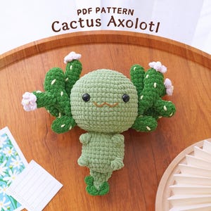 Cactus Axolotl Crochet Pattern, Amigurumi Crochet Pattern, Adorable Axolotl Crochet Pattern, PDF Crochet Pattern