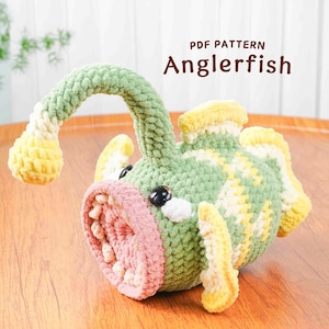 Anglerfish Crochet Pattern, Underwater Animal Crochet Pattern, Deep Sea Plush Toy PDF, PDF Crochet Pattern, Unique Amigurumi Fish Toy