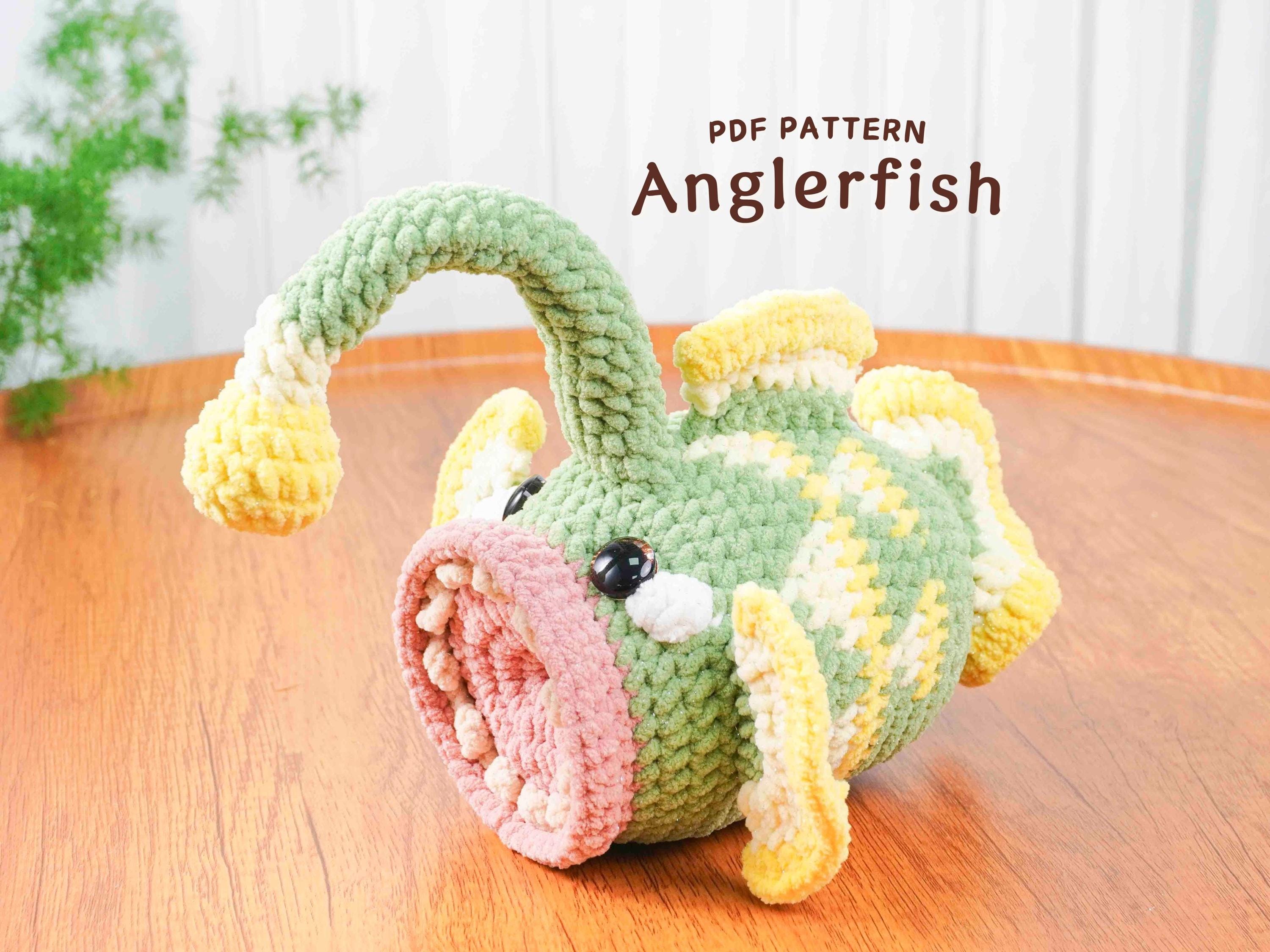 Anglerfish Crochet Pattern, Underwater Animal Crochet Pattern, Deep Sea Plush Toy PDF, PDF Crochet Pattern, Unique Amigurumi Fish Toy
