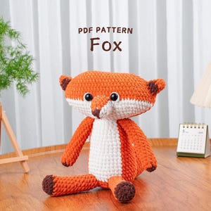 Fox Crochet Pattern, Amigurumi Crochet Pattern, Adorable Fox Crochet Pattern, Stuffed Animal Crochet Pattern, PDF Crochet Pattern