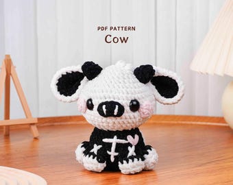 Cow Crochet Pattern, Halloween Crochet Pattern, Amigurumi Crochet Pattern, Halloween PDF Tutorial, PDF Crochet Pattern