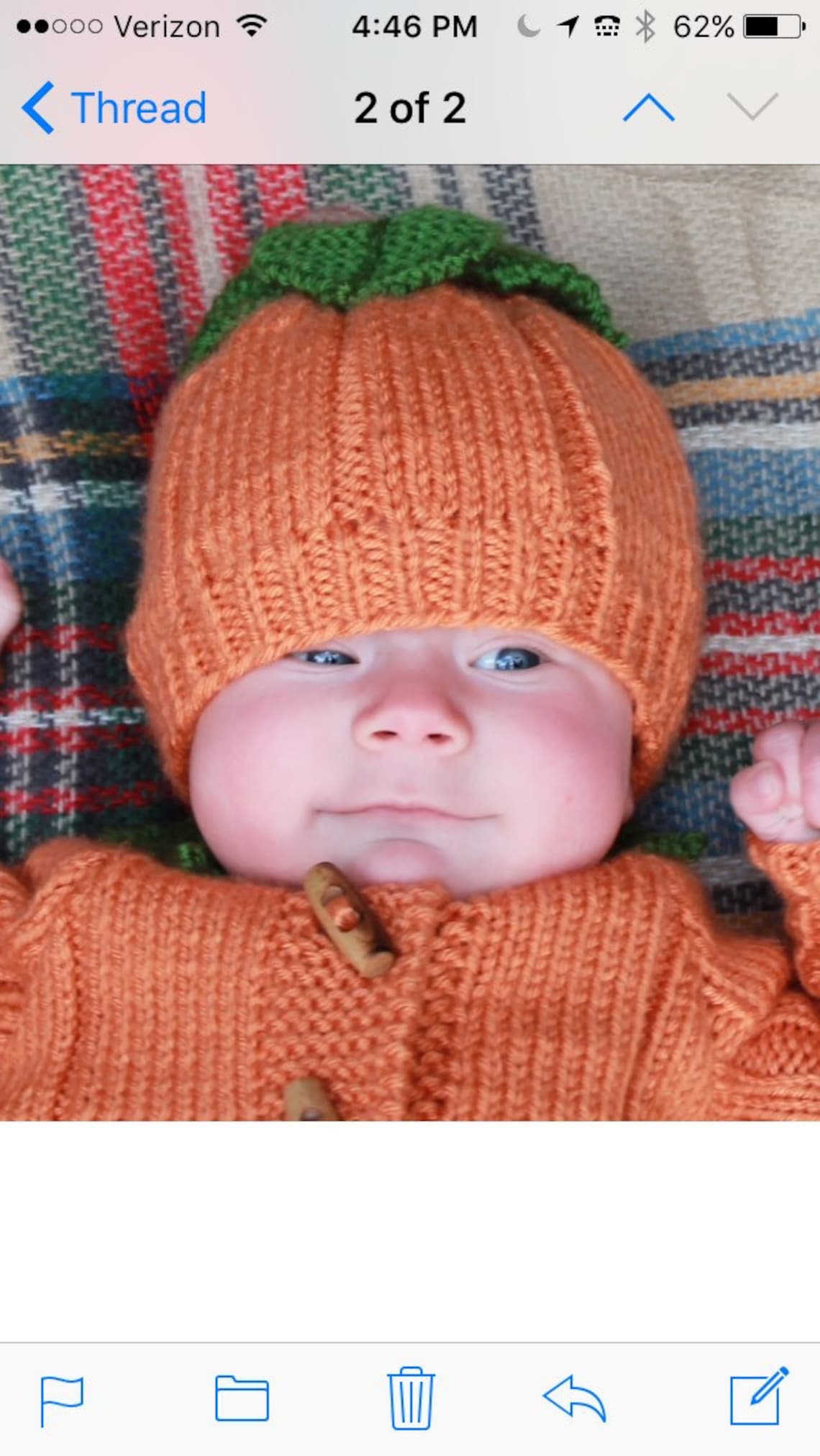 Darling Pumpkin Stitched Sweater main image 1