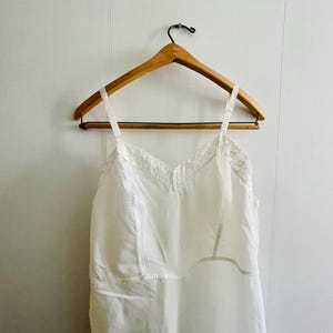 Vintage 1960s Barbizon Full Slip Ariel Tafredda Eyelet Lace Size 14 1/2 SALE