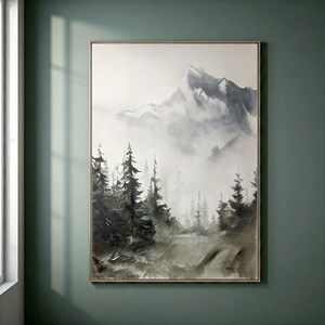 「Entre niebla y bosque」というタイトルの風景画