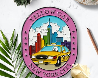 Épinglettes de voyage en émail à New York - Yellow Cab, cadeau de New York, souvenir de New York, épingle de New York, souvenir de la ville de New York, cadeaux mignons pour amis, cadeau new york