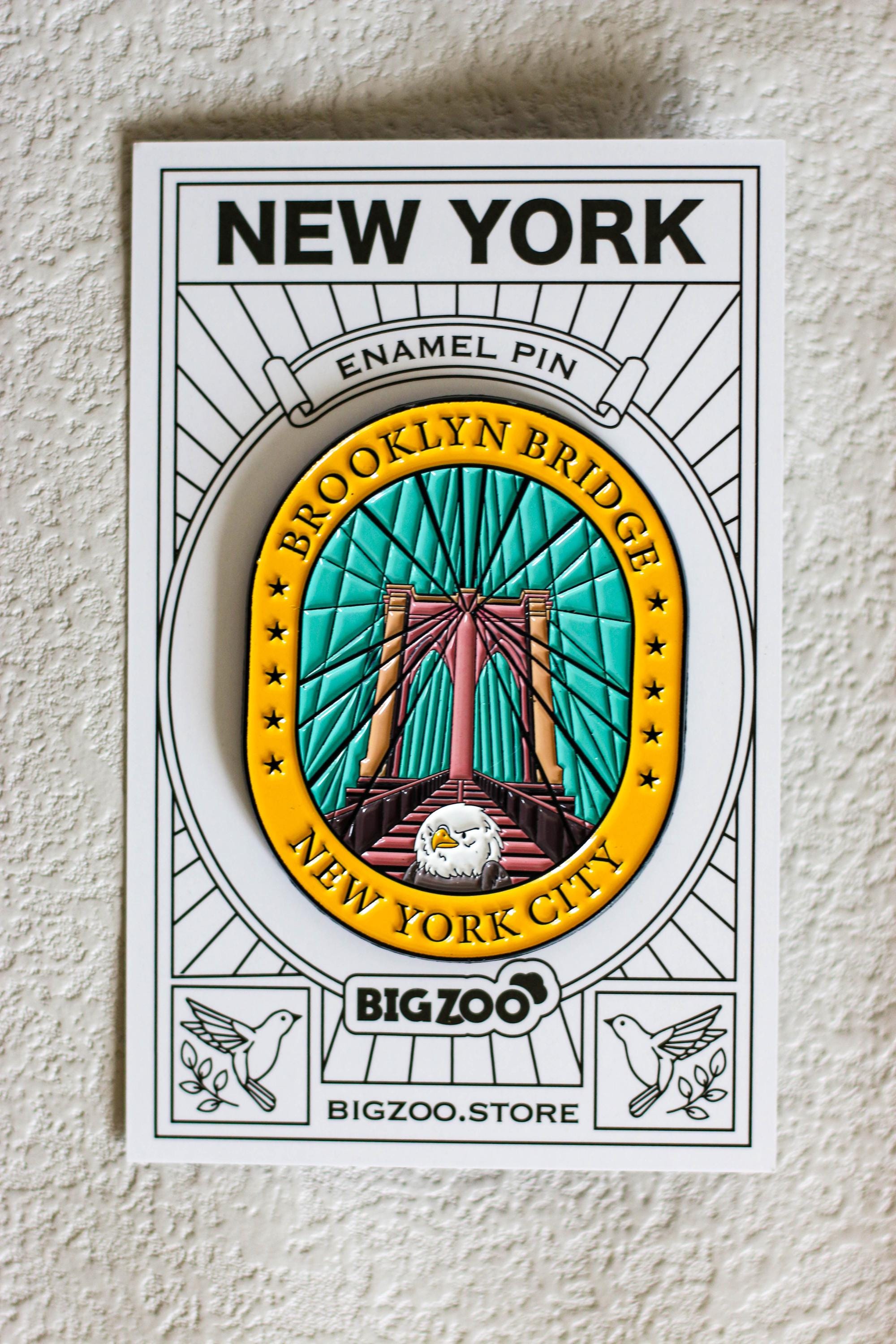 New York Travel Enamel Pins - Brooklyn Bridge Pin, New York Gift, New ...