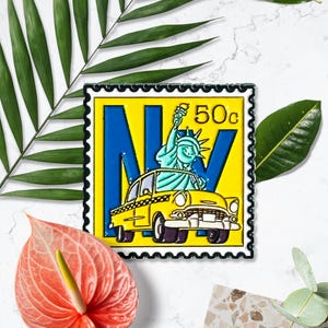 Épinglettes en émail Statue de la liberté - épingle de voyage à New York, cadeau New York, souvenir de New York, cadeau de la ville de New York, épingle de taxi jaune, épingle de voyage aux États-Unis
