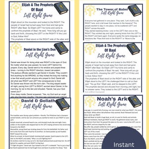 Bible Left Right Game Bundle – 6 Printable Stories | Christian Party Game | Kids Church Activity | Bible Study Group Game