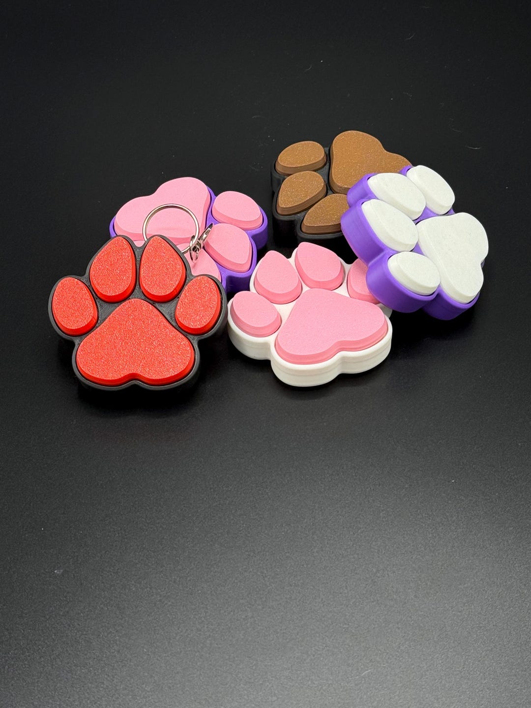 Dog Paw Fidget Clicker Keychain: Sensory Toy for Stress Relief - Etsy