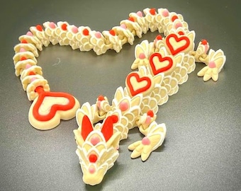 Sugar Cookie Heart Dragon: 3D Printed Articulated Fidget Toy