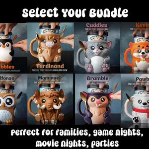 Ice Cream Pint Holder Bundle –Choose Any 4 Custom Colors – Adorable Ice Cream Pint Holders – With Hidden Snack Drawer- Fun Gift for Families