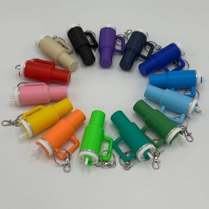 Stanley Themed 3D Printed Mini Tumbler Keychain | Chapstick Holder | Pill Holder | Mini Tumbler Keychain | Fun Gift | Color Options