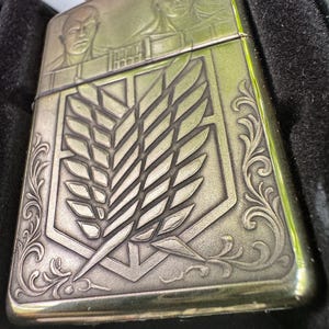 Zippo Custom Deep laser engraved  Attack on Titan zippo Art lighter