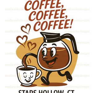 Coffee Pot Retro Gilmore- Inspired, Png