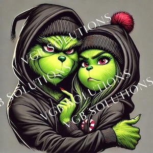 Grinch and Grinch Girl hugging
