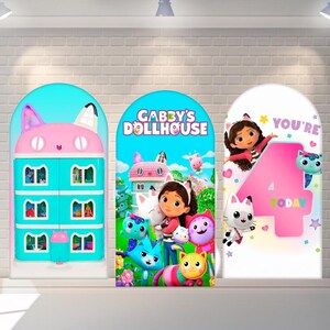 Dolls Backdrop Kids Birthday  Decoration Doll Arch Cover Photography Background Polyester