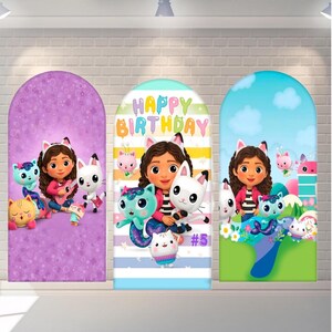 Dolls Backdrop Kids Birthday  Decoration Doll Arch Cover Photography Background Polyester