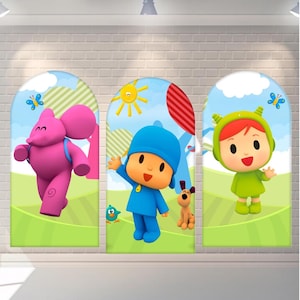 Cartoon Backdrop Kids Birthday  Decoration Friends Arch Cover Photography Background Polyester