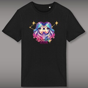 Camiseta unisex ligera con el signo del zodíaco Géminis / Camiseta con gráficos astrológicos / Horóscopo de Géminis / Cumpleaños de junio / Signo gemelo