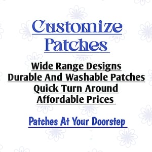 Custom Embroidered Logo Patch, Personalized Logo Patches, Sew On/Iron On Patch Applique for Clothes Backpacks, Custom Iron on Logo Patch