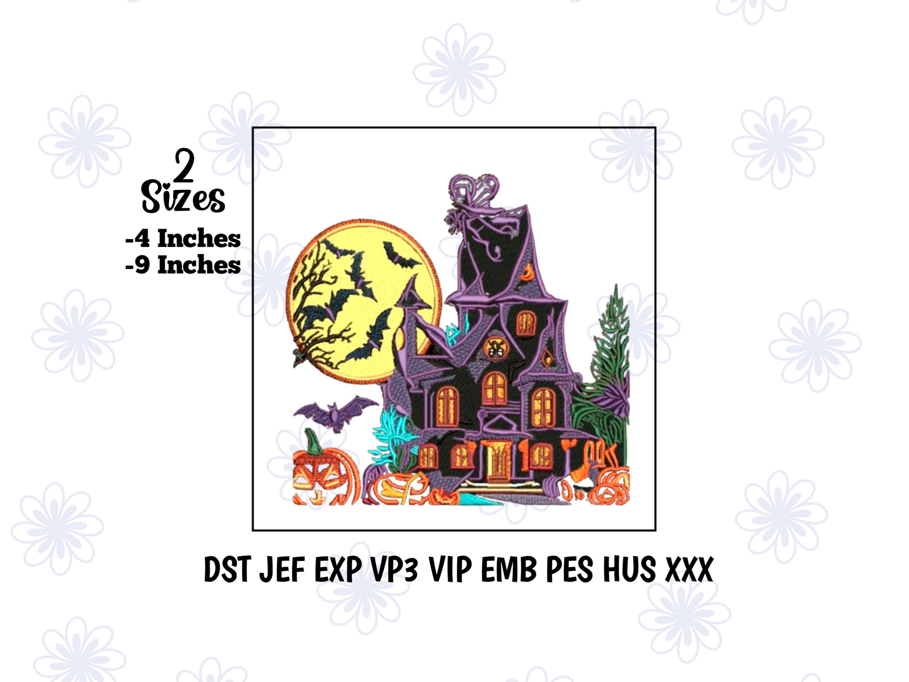 Haunted House Embroidery Design, House Machine Embroidery Files ...