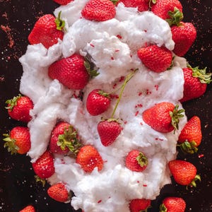Strawberry Cotton Candy | Organic Dye Free Cotton Candy | Speciality Gourmet Sweets | Vegan Cotton Candy | Candy Party Favors