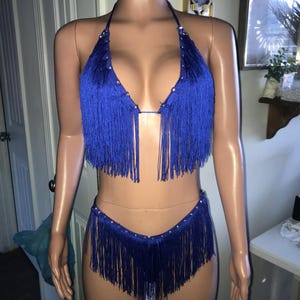 Fringe Bikini Thong Set
