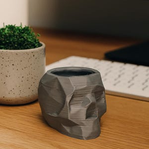 Geometric Skull Pot With Drainage